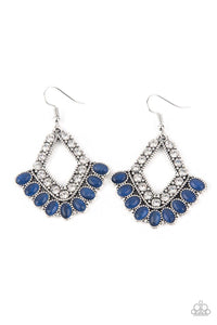 Paparazzi Accessories-Just BEAM Happy - Blue Earrings