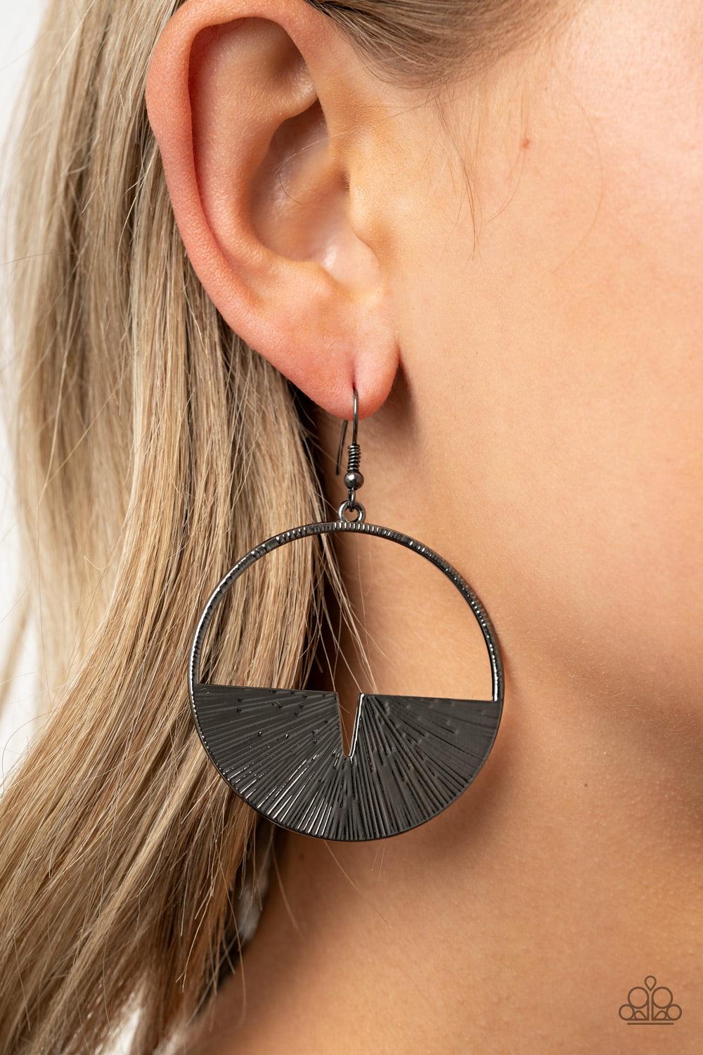 Paparazzi Accessories-Reimagined Refinement - Black Earrings