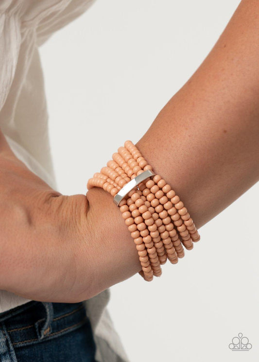 Paparazzi Accessories-Thank Me LAYER - Orange Bracelet