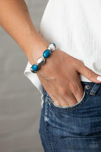 Paparazzi Accessories-Decadently Dewy - Blue Bracelet