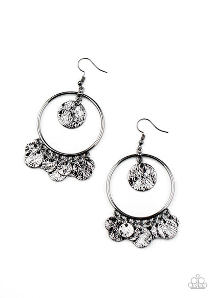 Paparazzi Accessories-Start From Scratch - Black Earrings