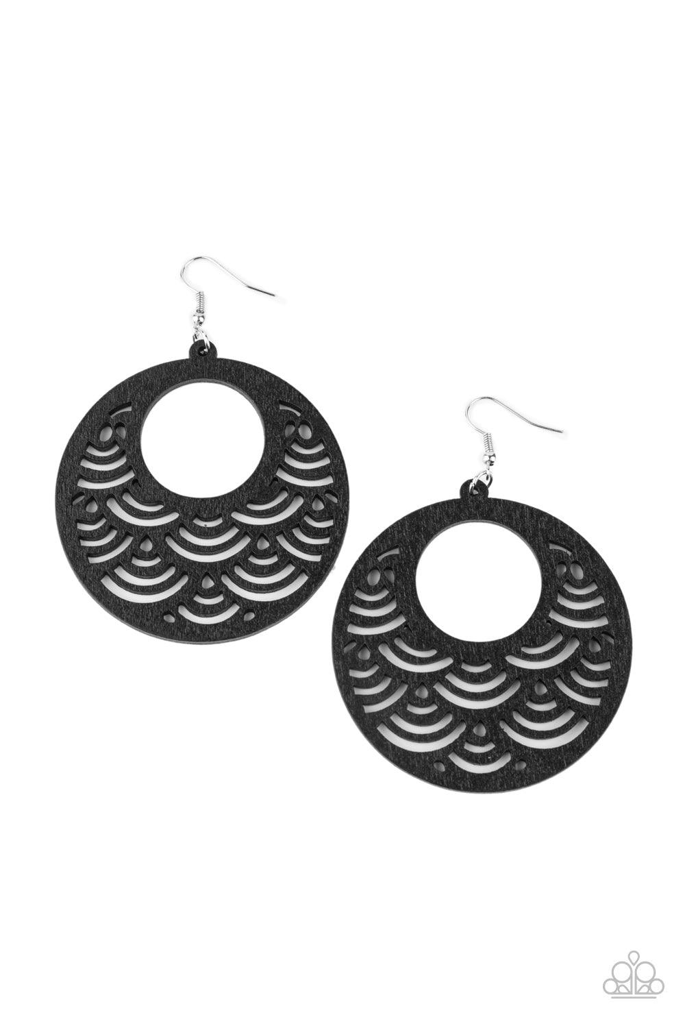 Paparazzi Accessories-SEA Le Vie! - Black Earrings