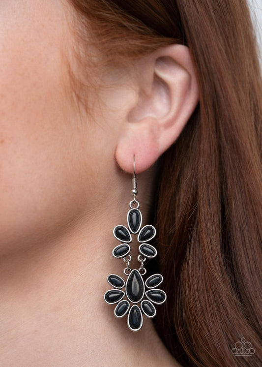 Paparazzi Accessories-Cactus Cruise - Black Earrings