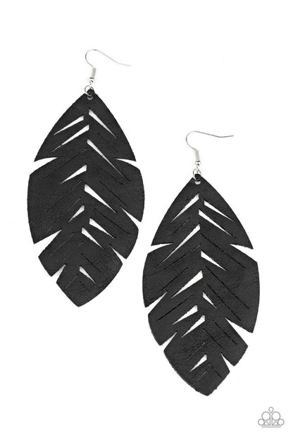 Paparazzi Accessories-I Want To Fly - Black Earrings