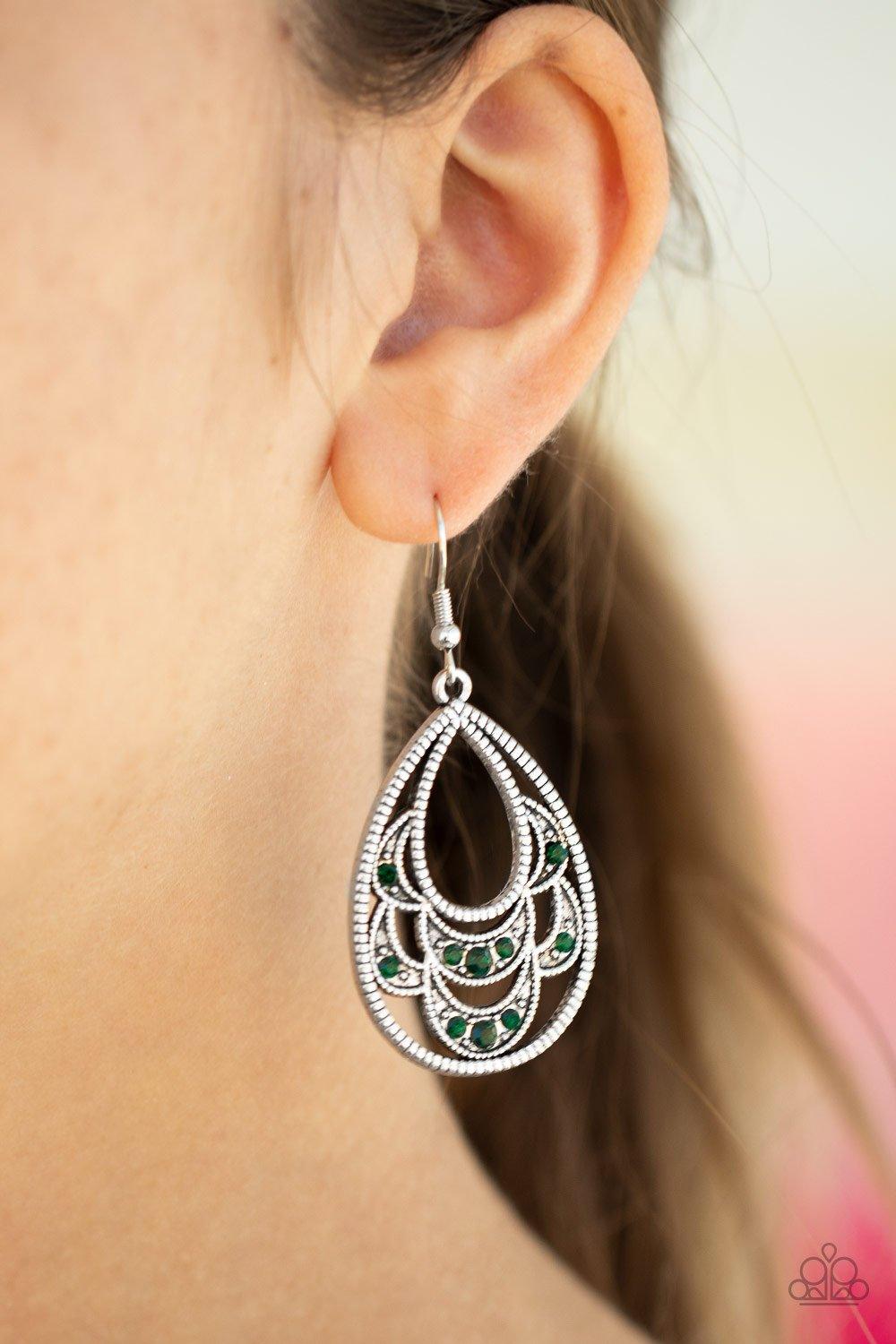 Malibu Macrame Green Earrings - Jewelry by Bretta