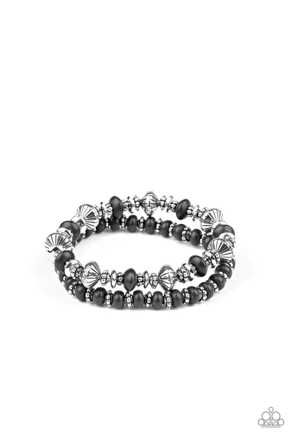 Paparazzi Accessories-Cactus Quest - Black Bracelets