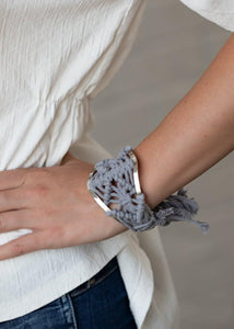 Macrame Mode Silver Bracelet - Jewelry by Bretta
