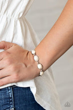 Paparazzi Accessories-Nice Stonework - White Bracelet