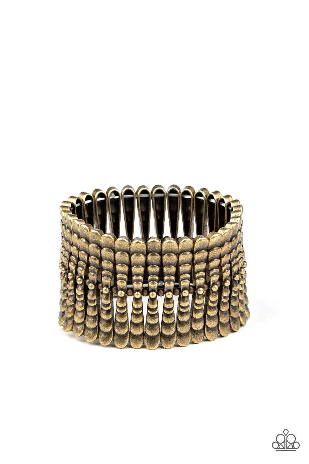 Paparazzi Accessories-Level The Field - Brass Bracelet