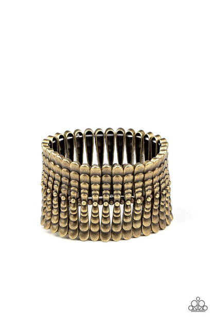 Paparazzi Accessories-Level The Field - Brass Bracelet