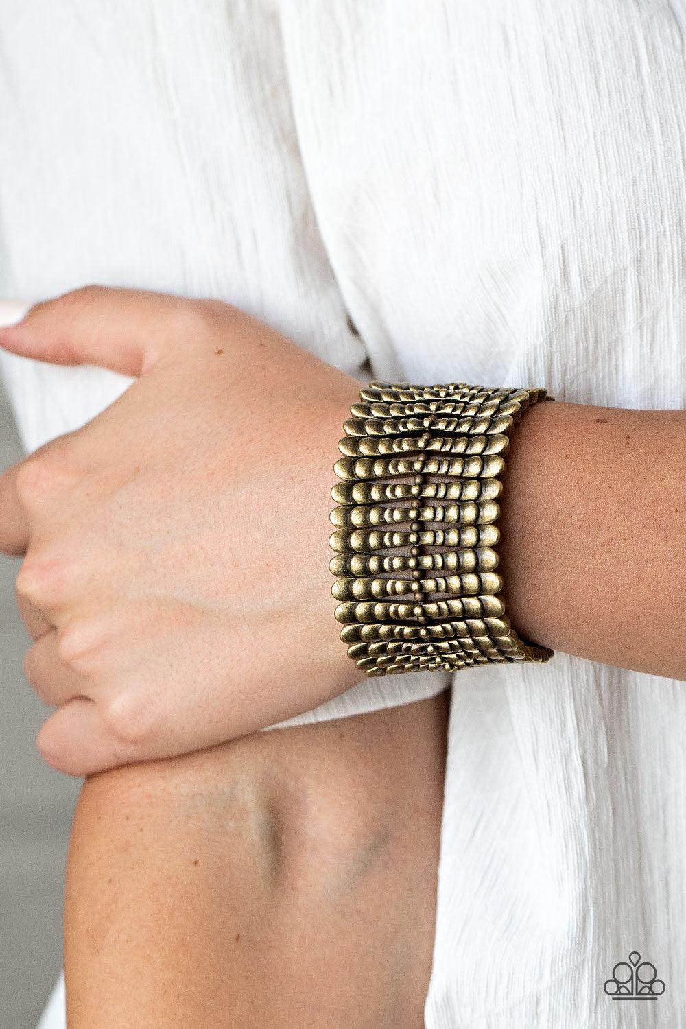 Paparazzi Accessories-Level The Field - Brass Bracelet