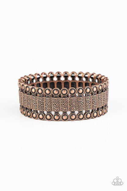 Paparazzi Accessories-Rustic Rhythm - Copper Bracelet