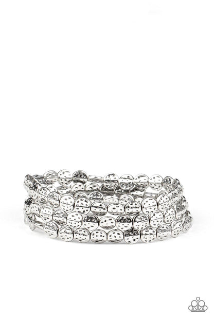 Paparazzi Accessories-Hammered Heirloom - Silver Bracelet