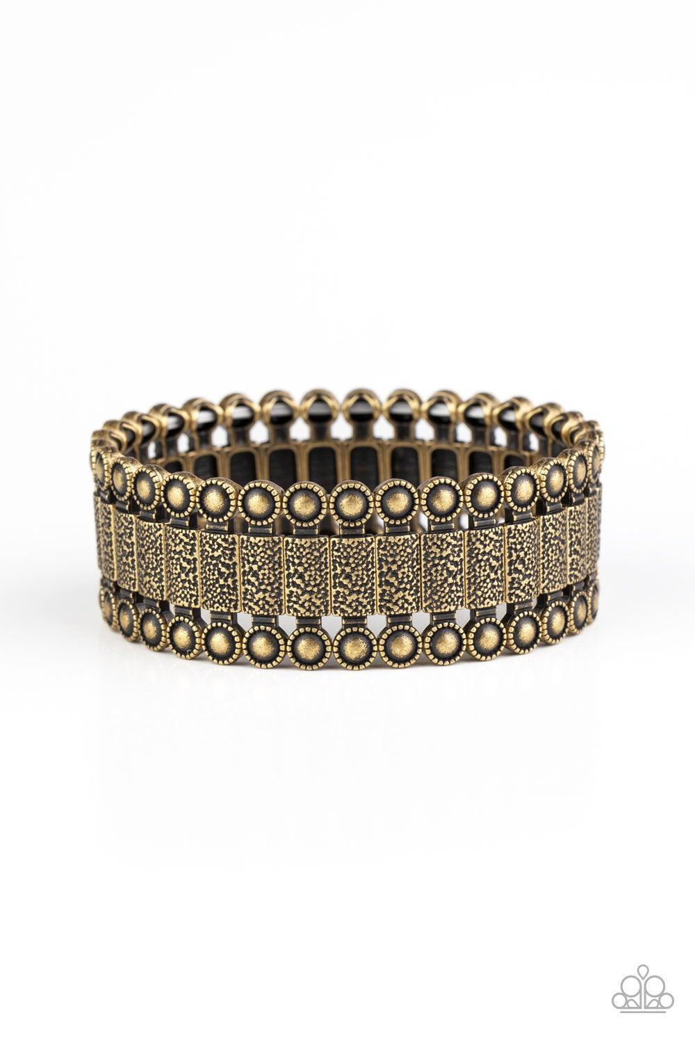 Paparazzi Accessories-Rustic Rhythm - Brass Bracelets