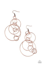 Paparazzi Accessories-Running Circles Around You - Copper Earrings