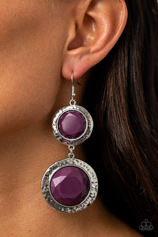 Paparazzi Accessories-Thrift Shop Stop - Purple Earrings