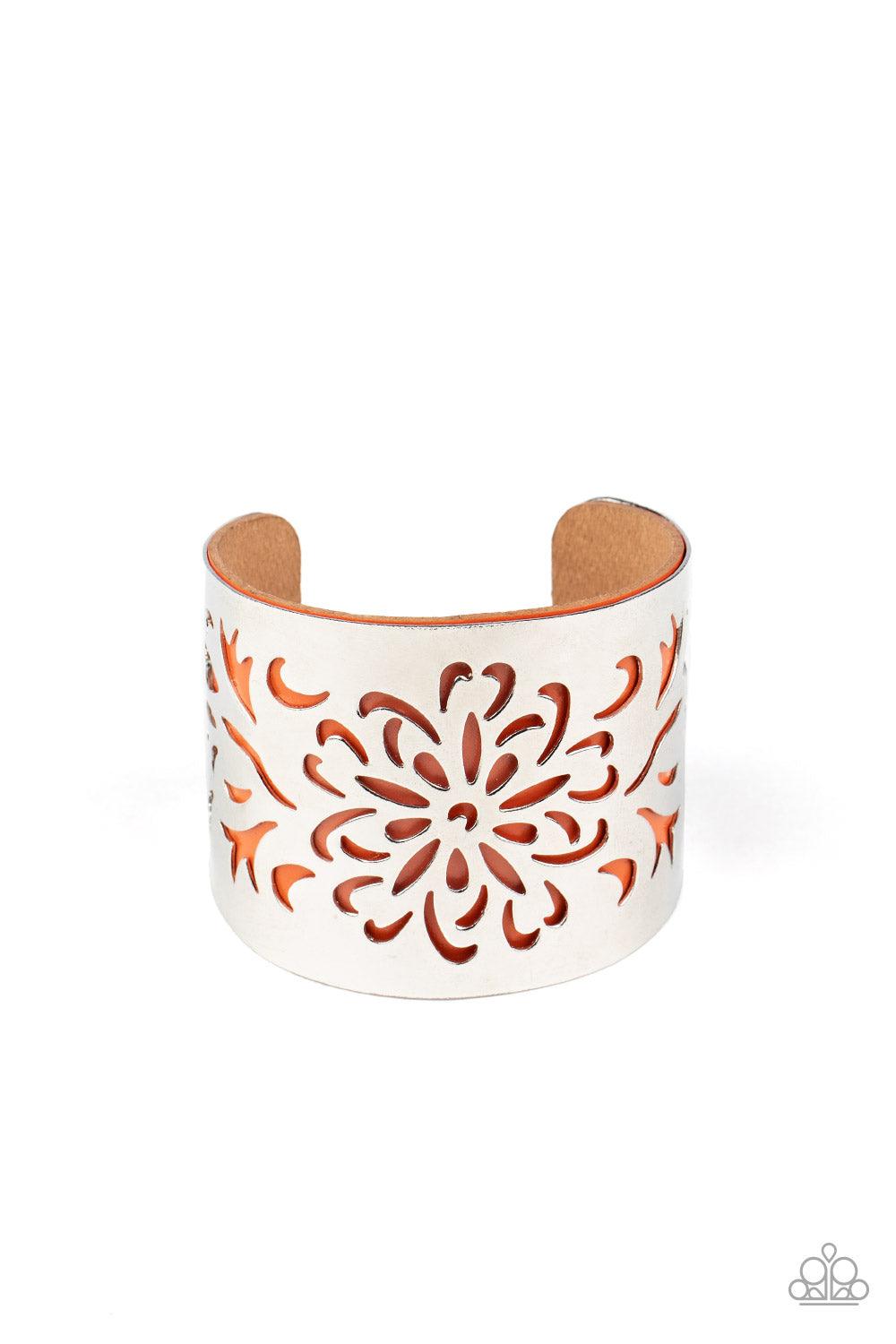 Paparazzi Accessories-Get Your Bloom On - Orange Bracelet