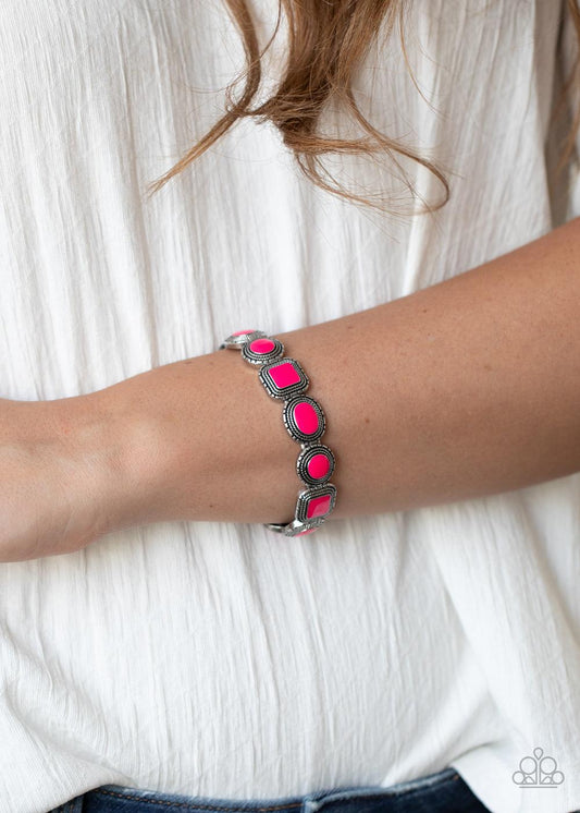 Paparazzi Accessories-Vividly Vintage - Pink Bracelet