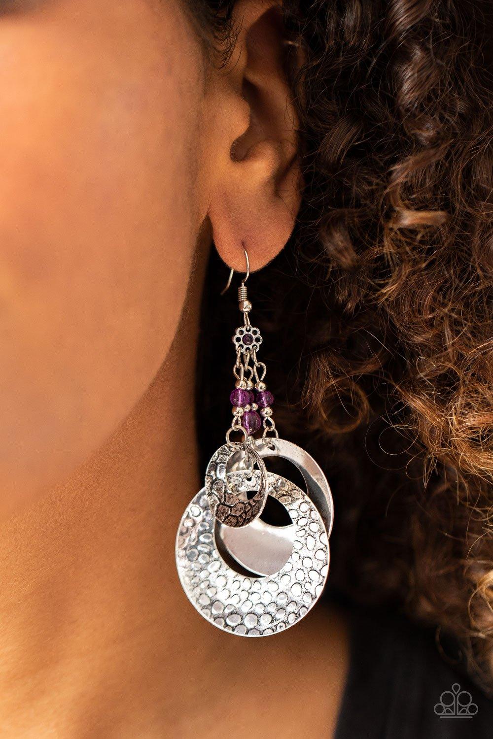 Paparazzi Accessories-Wanderlust Garden - Purple Earrings