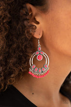 Paparazzi Accessories-Palm Breeze - Pink Earrings