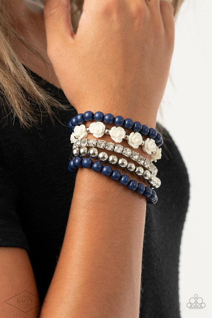 Rose Garden Grandeur Blue Bracelets - Jewelry by Bretta