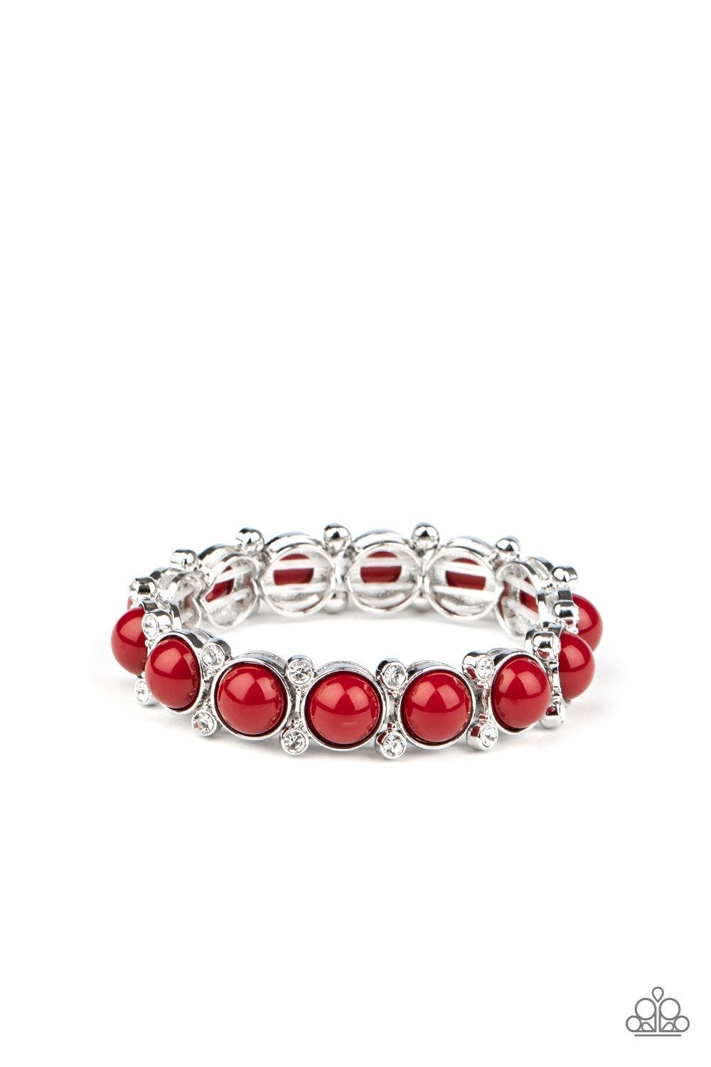 Paparazzi Accessories-Flamboyantly Fruity - Red Bracelet