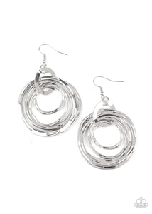 Paparazzi Accessories-Ringing Radiance - Silver Earrings