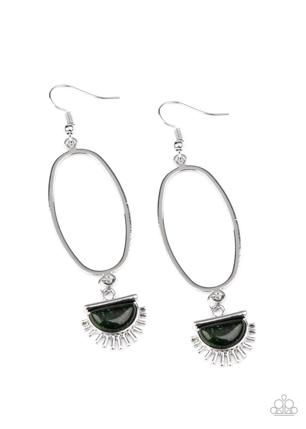 Paparazzi Accessories-SOL Purpose - Green Earrings