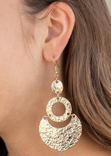 Paparazzi Accessories-Shimmer Suite - Gold Earrings