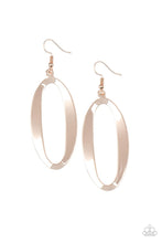 Paparazzi Accessories-OVAL My Head - Rose Gold Earrings