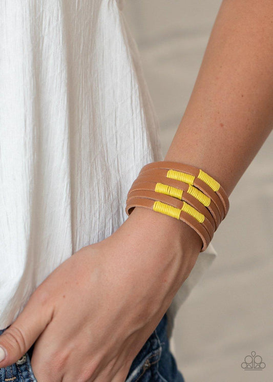 Paparazzi Accessories-Country Colors - Yellow Bracelet