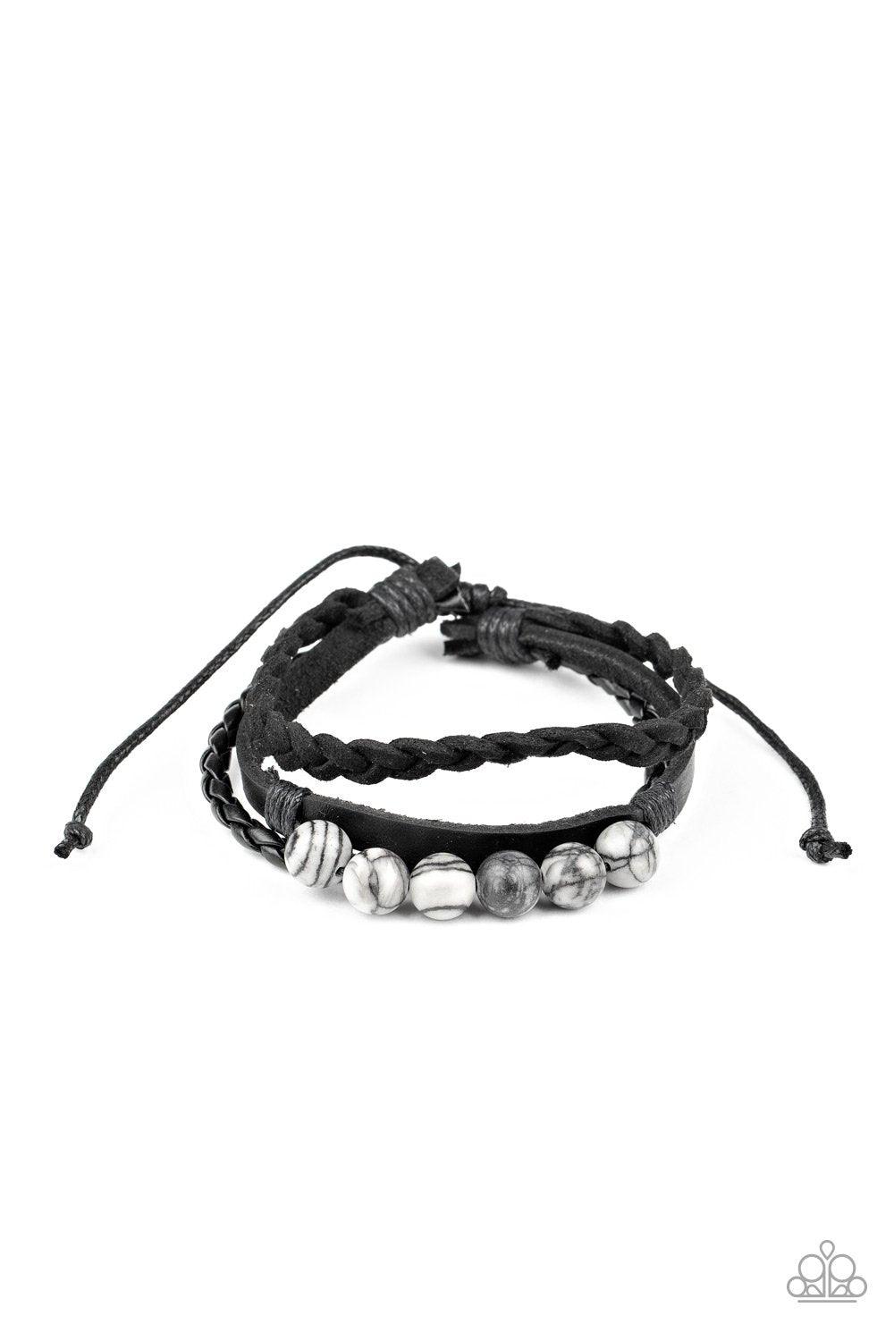 Paparazzi Accessories-Off-Road Rebel - Black Bracelet