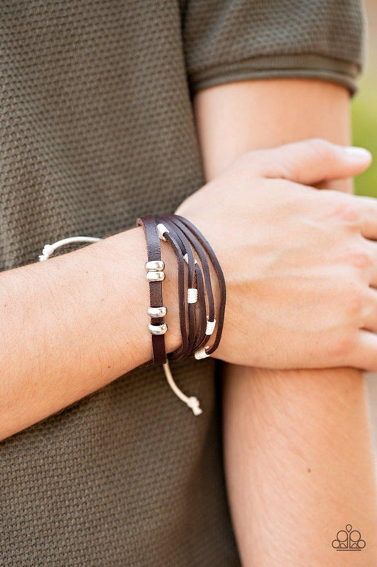Paparazzi Accessories-Solo Quest - Brown Bracelet