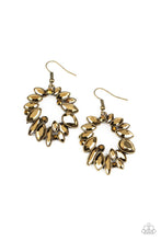  Paparazzi Accessories-Try as I DYNAMITE - Brass Earrings