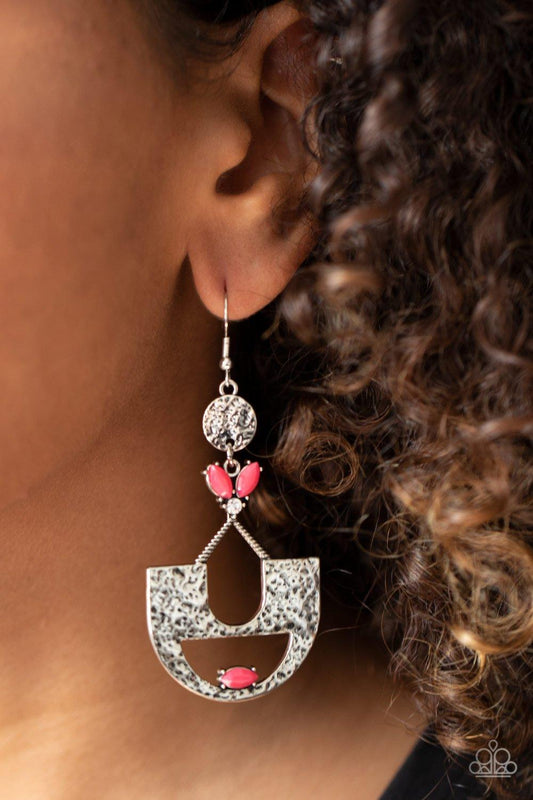 Paparazzi Accessories-Modern Day Mecca - Pink Earrings
