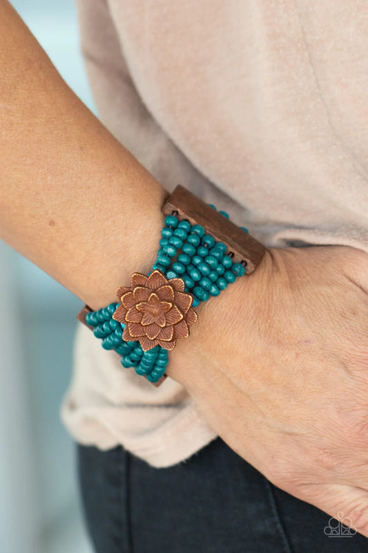 Tropical Sanctuary Blue Bracelet - Jewelry by Bretta