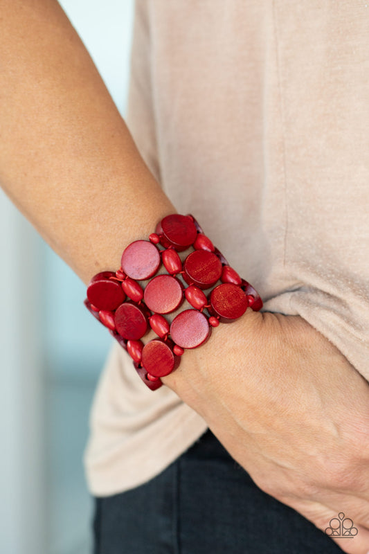 Cruising Coronado Red Bracelet - Jewelry by Bretta