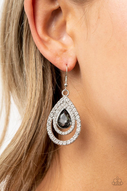 Paparazzi Accessories-So The Story GLOWS - Silver Earrings