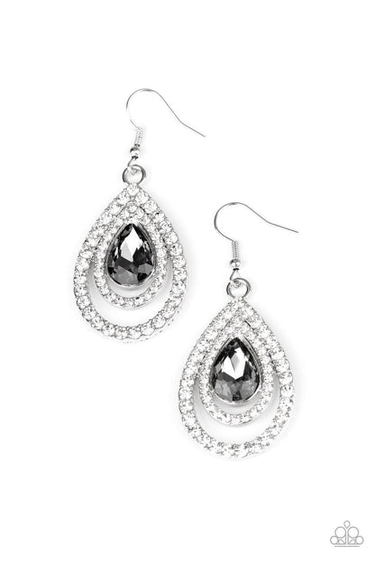 Paparazzi Accessories-So The Story GLOWS - Silver Earrings