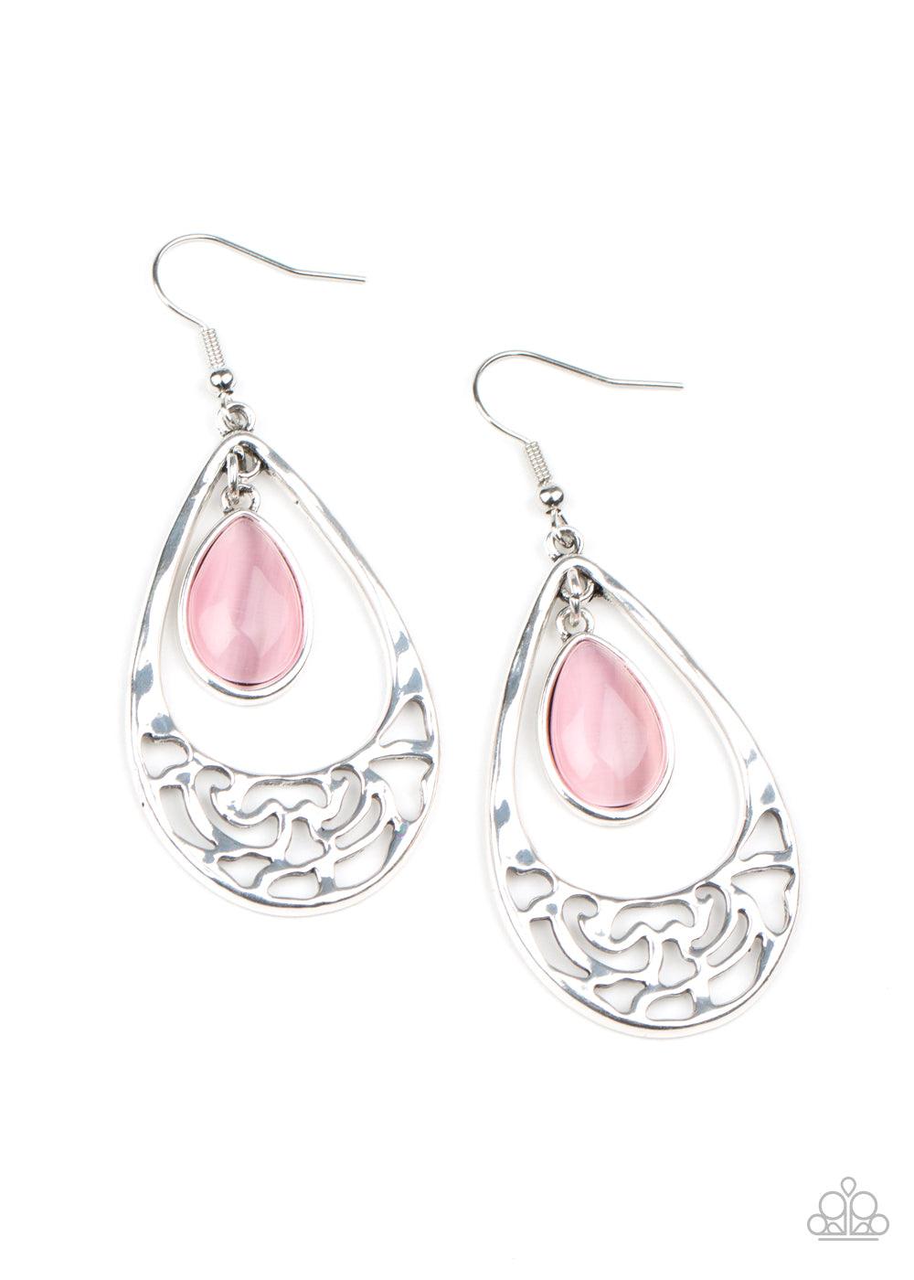 DEW You Feel Me? Pink Earrings - Jewelry by Bretta