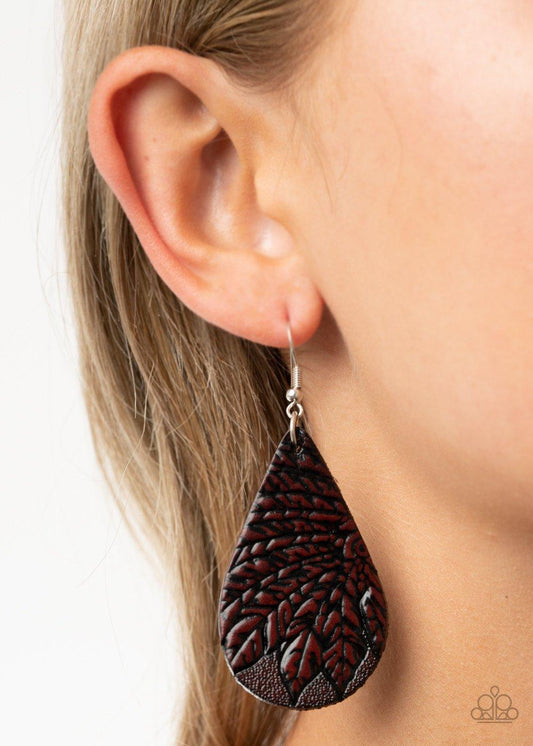 Paparazzi Accessories-Everyone Remain PALM! - Brown Earring