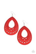 Paparazzi Accessories-Belize Beauty - Red Earrings