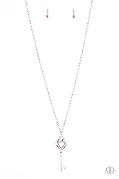 Paparazzi Accessories-Unlock Your Heart - Pink Necklace