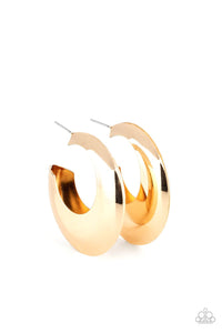 Paparazzi Accessories-Chic CRESCENTO - Gold Earrings