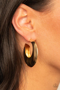 Paparazzi Accessories-Chic CRESCENTO - Gold Earrings