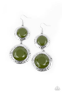 Paparazzi Accessories-Thrift Shop Stop - Green Earrings