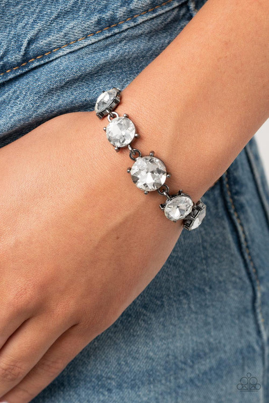 Paparazzi Accessories-Cant Believe My ICE - Black Bracelet