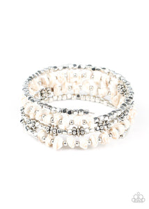 Paparazzi Accessories-Rockin Renegade - White Bracelet