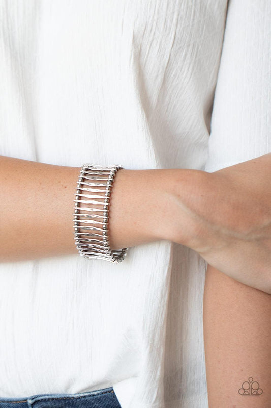 Paparazzi Accessories-Rustic Rebellion - Silver Bracelet
