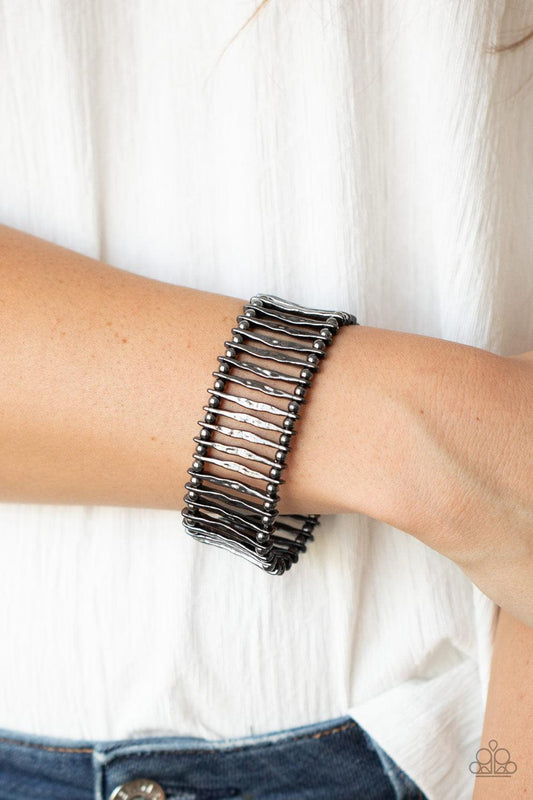 Paparazzi Accessories-Rustic Rebellion - Black Bracelet